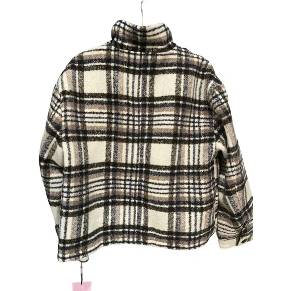 Anthropologie Avec Les Filles Jacket Size Large Plaid Utility Coat - Picture 5 of 9